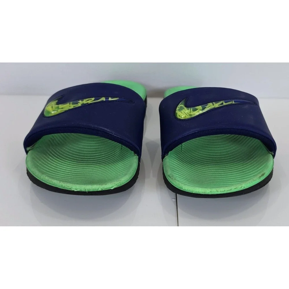 Nike Kawa Slide Kid's Size 10 Blue Green AJ7293 400